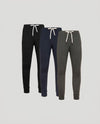 Active Joggers Staple 3-Pack with elastic waistband and ribbed cuffs.