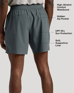 True ClassicRear view of person wearing Carbon 7 2-in-1 Training Shorts.