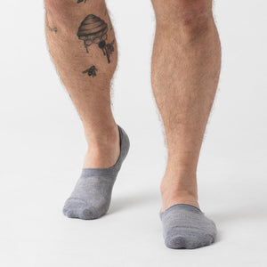 True ClassicHeather Gray Never Show Socks on tattooed and bare legs.