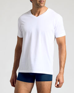 True ClassicNavy Boxer Trunks 12-Pack on male model.