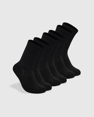 Black Half Crew Socks 3-Pack arranged in a neat row.