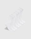 White Half Crew Socks 3-Pack, ultra-soft with seamless toe seam.
