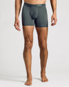 Carbon Boxer Briefs W/ Fly 12-Pack on a model, showcasing fit and design.