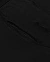 Black Boxer Trunks W/ Fly 6-Pack, close-up of seam detail.