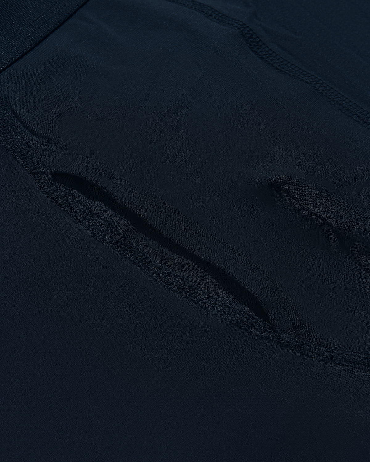 Navy Boxer Trunks W/ Fly 3-Pack, showcasing curved seams and stitching.