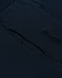 True ClassicNavy Boxer Trunks W/ Fly 12-Pack, close-up of seam and pocket.