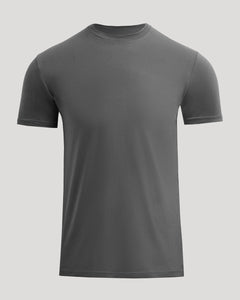 True ClassicCarbon Classic Crew Neck T-shirt, solid charcoal-gray, short-sleeved, crew-neck design.