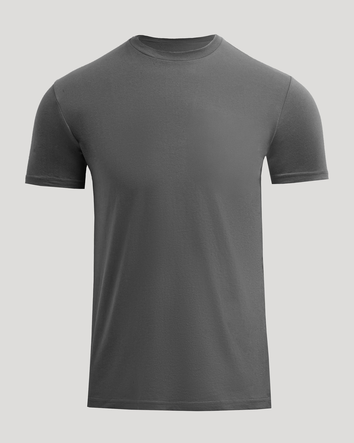 Carbon Classic Crew Neck T-shirt, solid charcoal-gray, short-sleeved, crew-neck design.