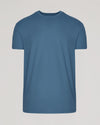 Fiord Classic Crew Neck in muted blue, showcasing its sleek, tagless design.