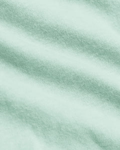 True ClassicHeather Mist Classic Crew Neck with soft mint-green knit fabric detail.