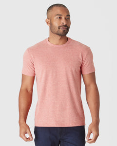 True ClassicHeather Cayenne Classic Crew Neck on male model, relaxed pose.