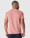 Man wearing Heather Cayenne Classic Crew Neck with visible forearm tattoo.
