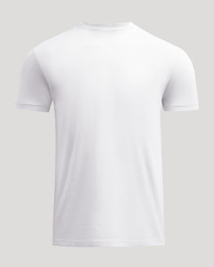 True ClassicPlain white crew neck t-shirt with short sleeves and regular fit.