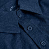 Heather Navy Classic Polo close-up, highlighting collar and top buttons.