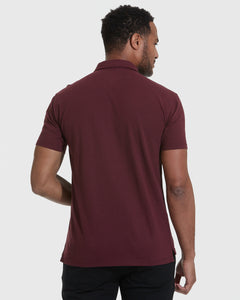 True ClassicBack view of model wearing Mahogany Polo.