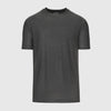 Charcoal Heather Gray Active Crew Neck Tee, plain and short-sleeve design.