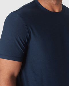 True ClassicDark Heather Cadet Active Crew Neck Tee showcasing texture and stitching details.