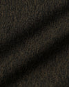 Dark Heather Cocoa Active Crew Neck Tee, finely woven fabric, soft folds.