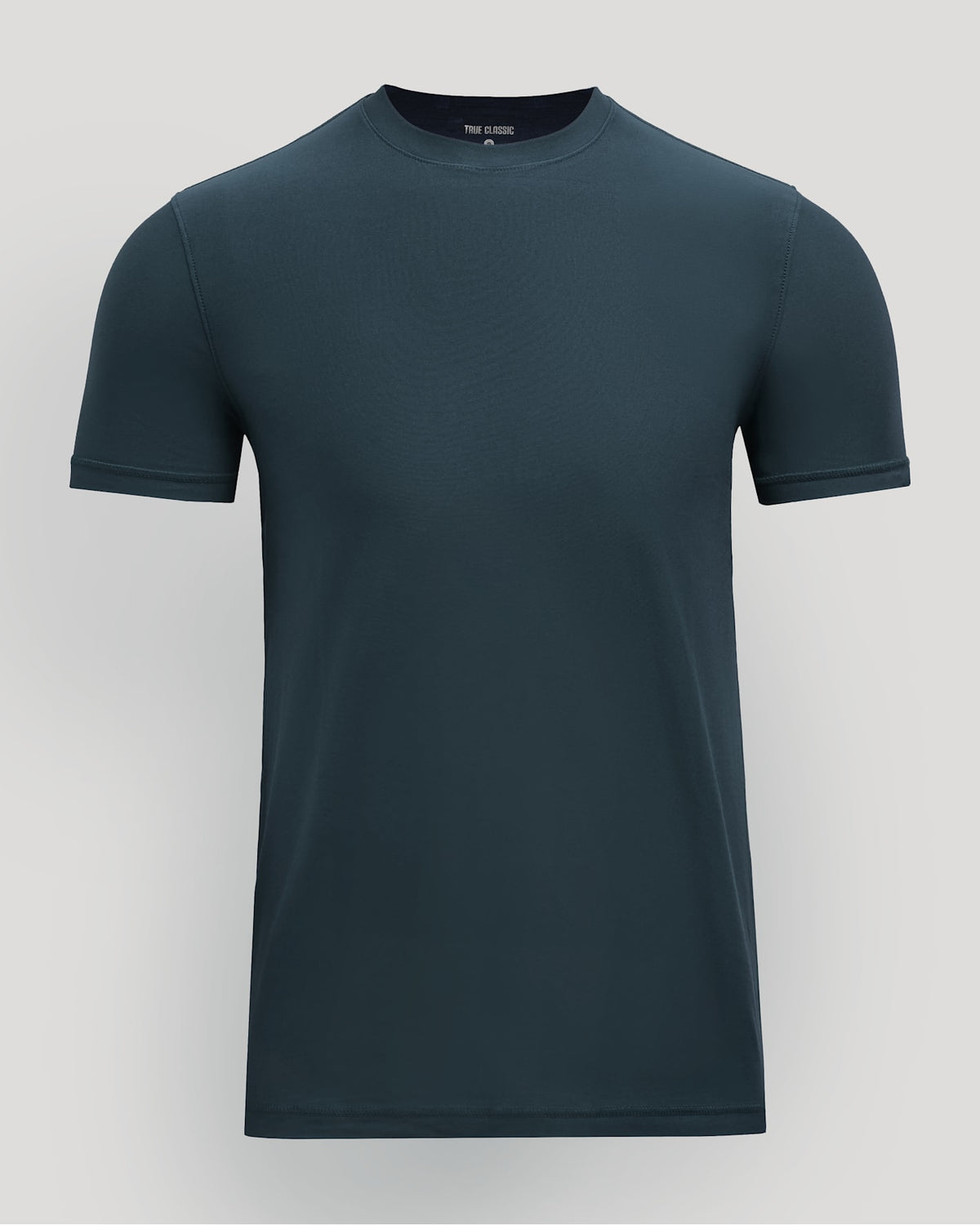 Dark green t-shirt on a light gray background