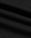 Close-up texture of black fabric from the Pima Cotton Blend Curved Hem Crew 7-Pack, highlighting the soft and smooth material ideal for men's basics.