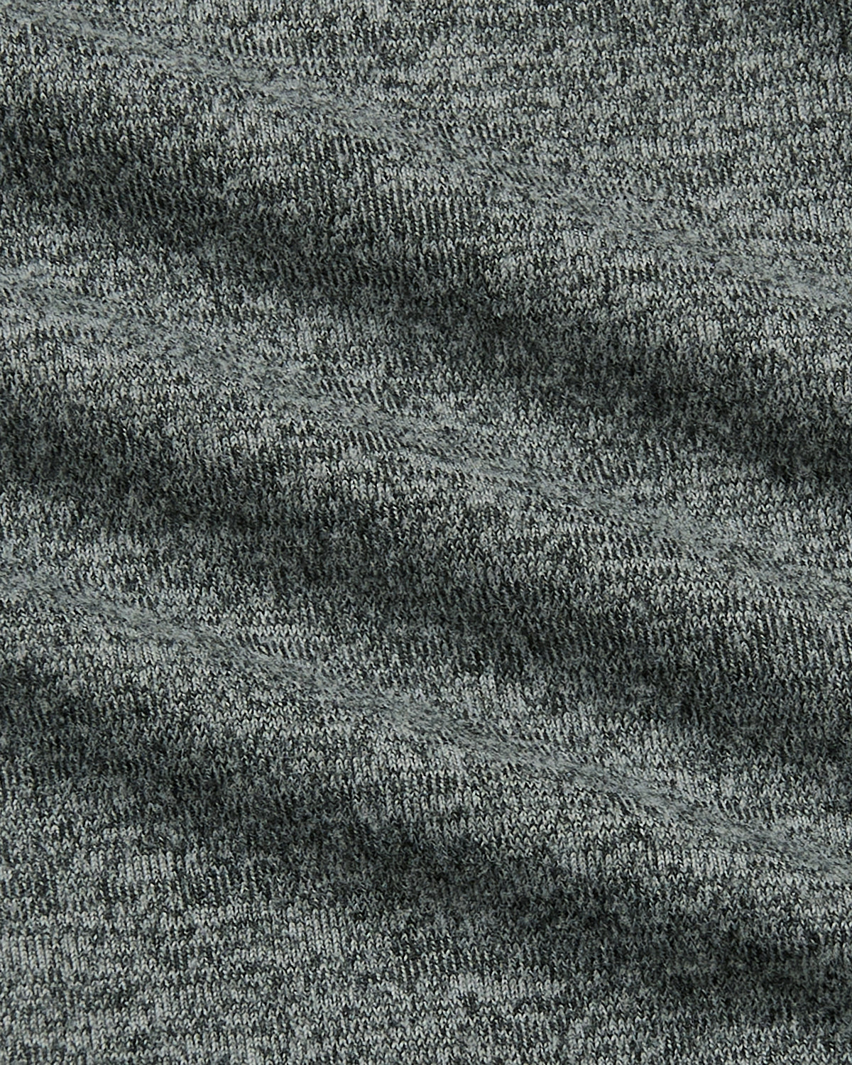 Charcoal Heather Gray Short Sleeve Comfort Knit Shirt, close-up of knit texture.
