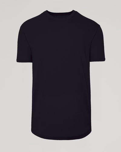 Classic Curved Hem Crew Neck