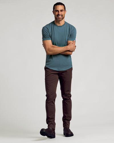 Classic Curved Hem Crew Neck
