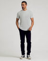 Seasonal Classic Curved Hem Crew Neck 3-Pack modeled by man.