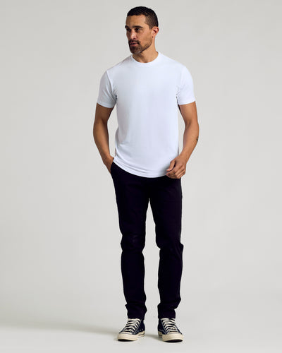 Classic Curved Hem Crew Neck