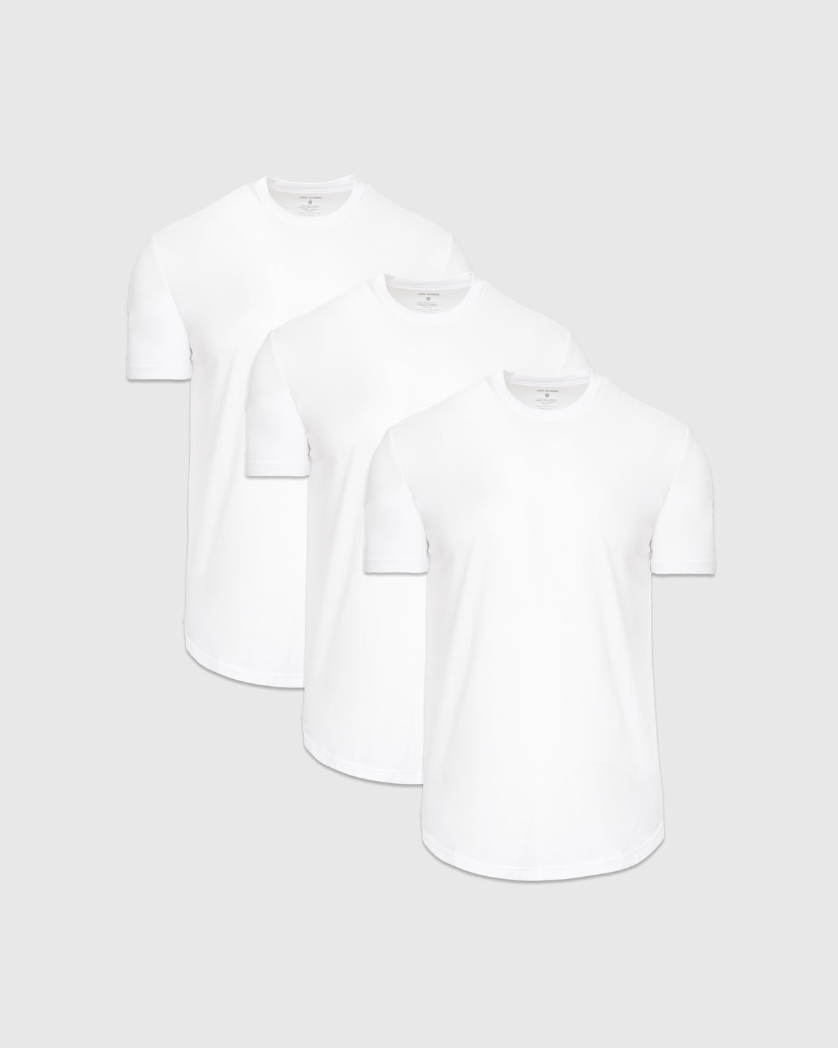 True Classic Men's Premium Curved Hem Crew T-Shirts, overlapping layout.