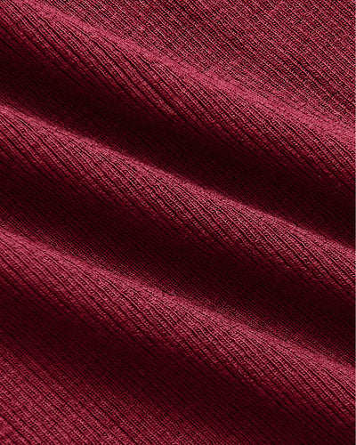 Ribbed U‑Neck