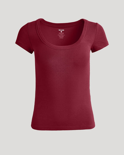 Ribbed U‑Neck