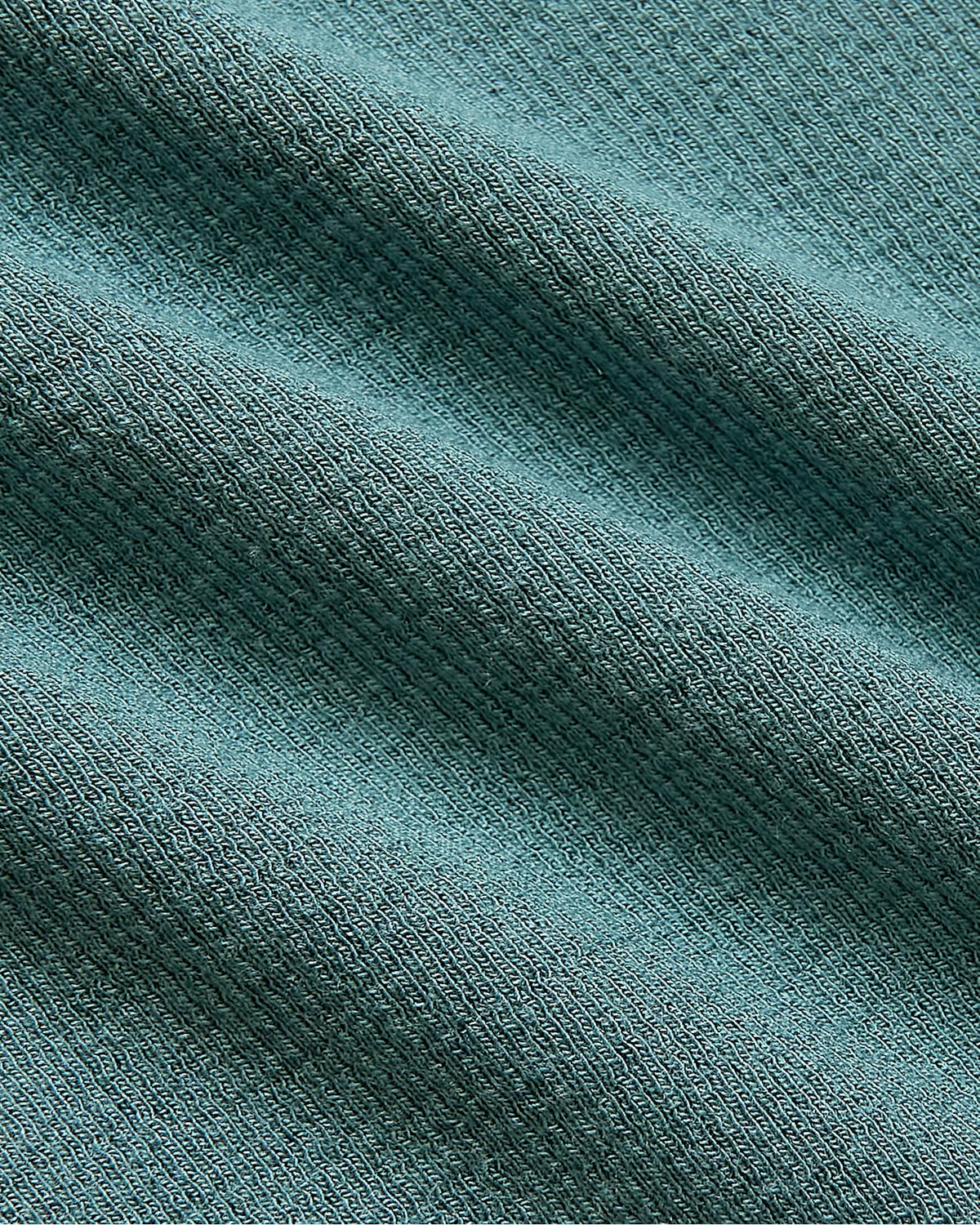 Womens Stormcloud Ribbed U-Neck Tee 3-Pack, close-up of teal knit texture.