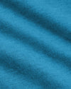 Dark Heather Bahama Blue Classic V-Neck knit fabric close-up.
