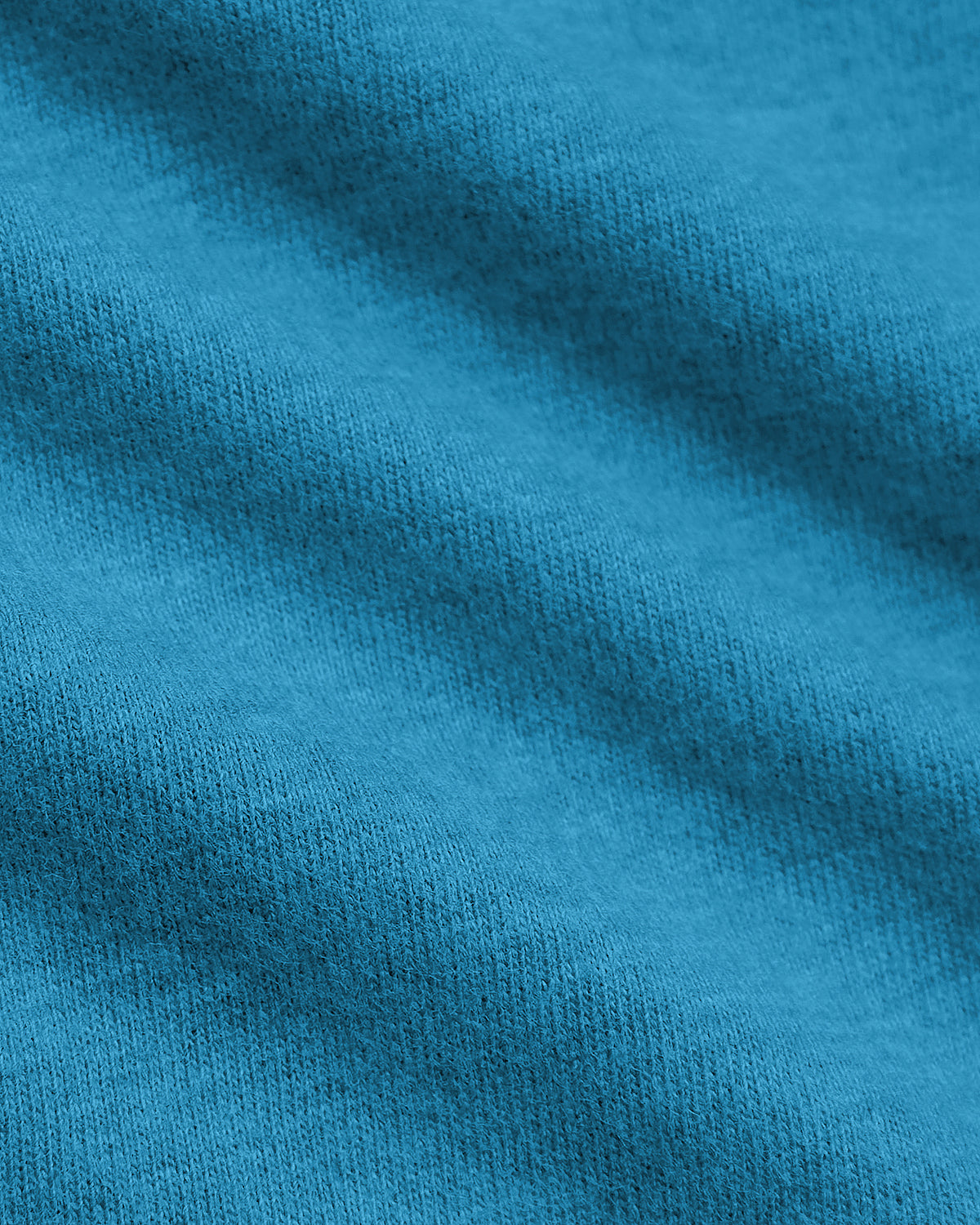 Dark Heather Bahama Blue Classic V-Neck knit fabric close-up.