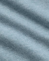 Heather Sapphire Classic V-Neck fabric close-up showing knit texture.