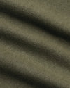 Military Green Classic V-Neck fabric close-up, showing knit texture.