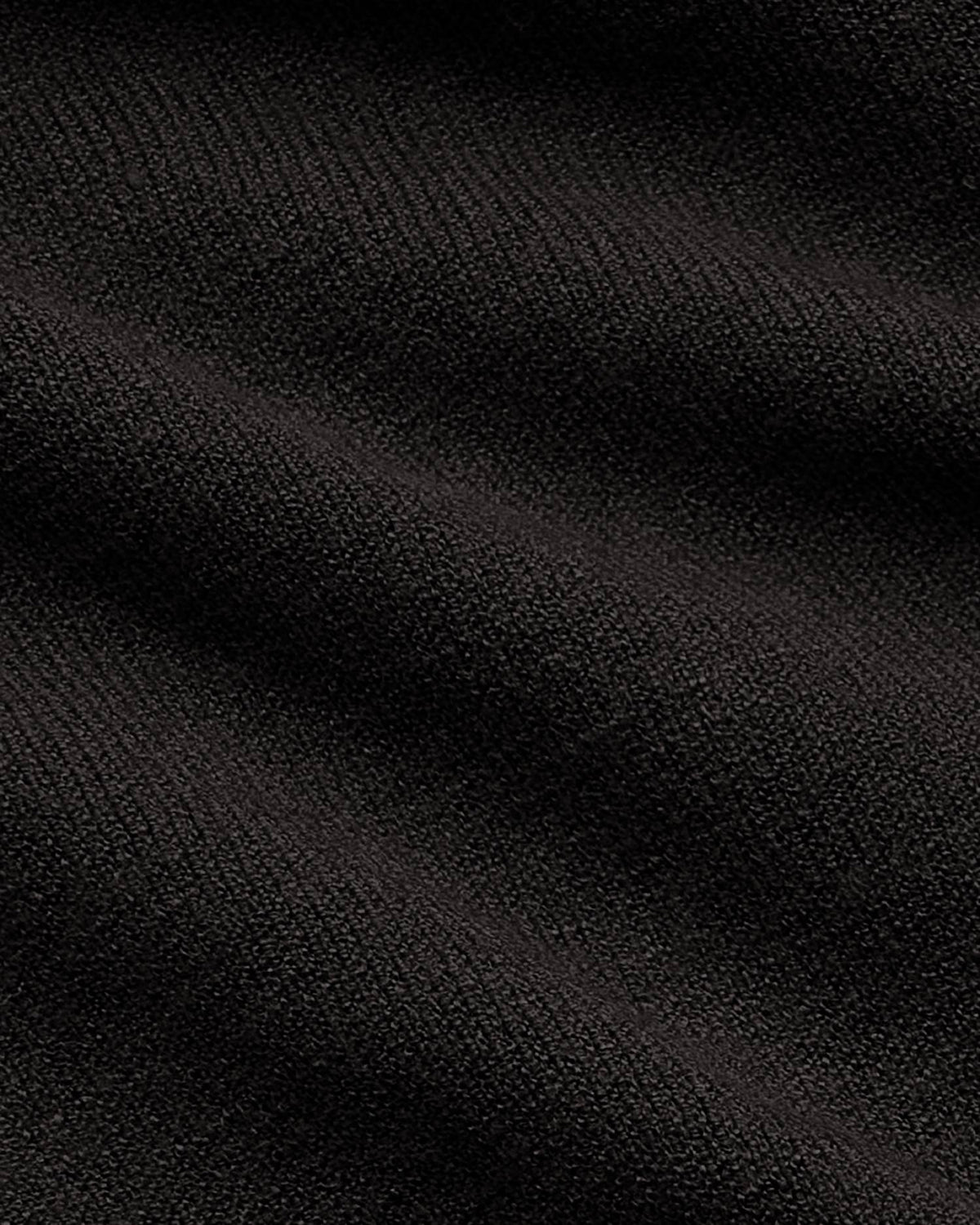 All Black Dressy V-Neck Sweater fabric texture close-up.