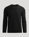 Black Dressy V-Neck Sweater, ultra-soft, long-sleeved, ideal for layering.