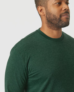 True ClassicMan in Ever Green Heather Long Sleeve T Shirt.