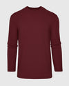 Mahogany Long Sleeve T Shirt against light gray background.