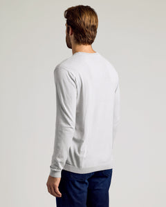 True ClassicMan wearing Heather Gray & Fiord Dressy Crew Neck Sweater 2-Pack.
