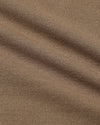 Close-up of soft, finely knit truffle brown fabric showcasing the texture and detail of the Dressy Crew Neck Sweater 3-Pack, a men's basics essential.