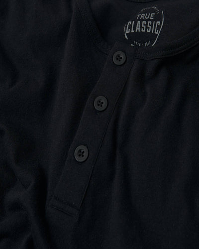 Camiseta Henley clásica manga larga