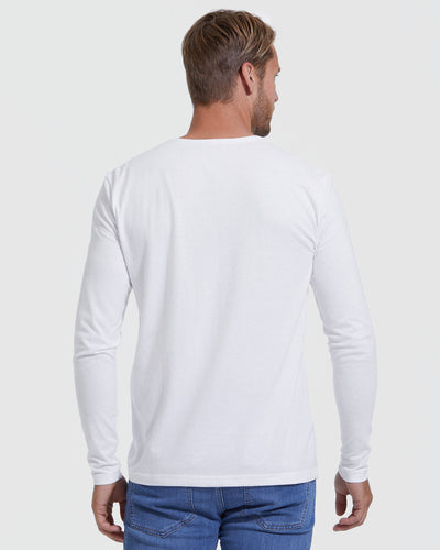 Camiseta Henley clásica manga larga
