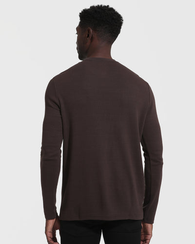 Waffle Long Sleeve Crew Neck