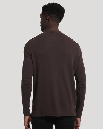 Waffle Long Sleeve Crew Neck