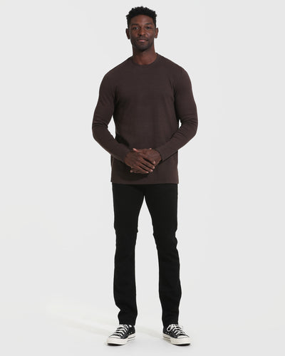 Waffle Long Sleeve Crew Neck