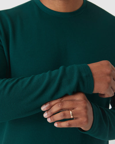 Waffle Long Sleeve Crew Neck