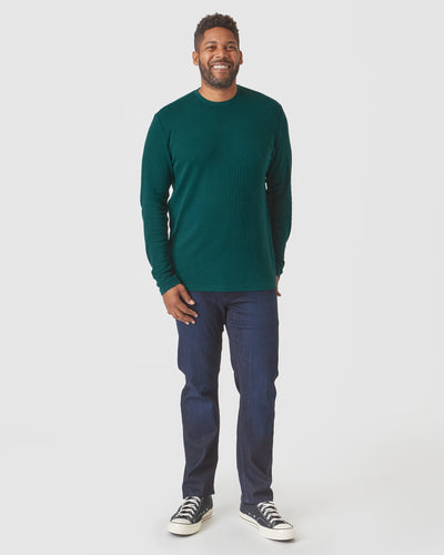 Waffle Long Sleeve Crew Neck